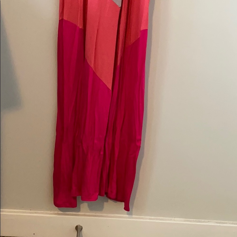 Silvergate Taupe/Coral/Pink Trapeze Maxi Dress Size Large - Picture 7 of 11